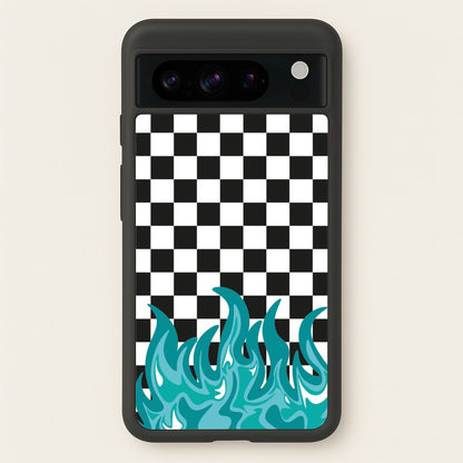 Blue Flame - Skate Aesthetic   - Skate Aesthetic Phone Case for Google Pixel 8 Pro
