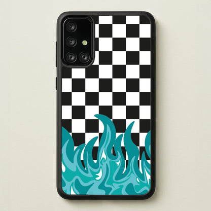 Blue Flame - Skate Aesthetic   - Skate Aesthetic Phone Case for Galaxy A71