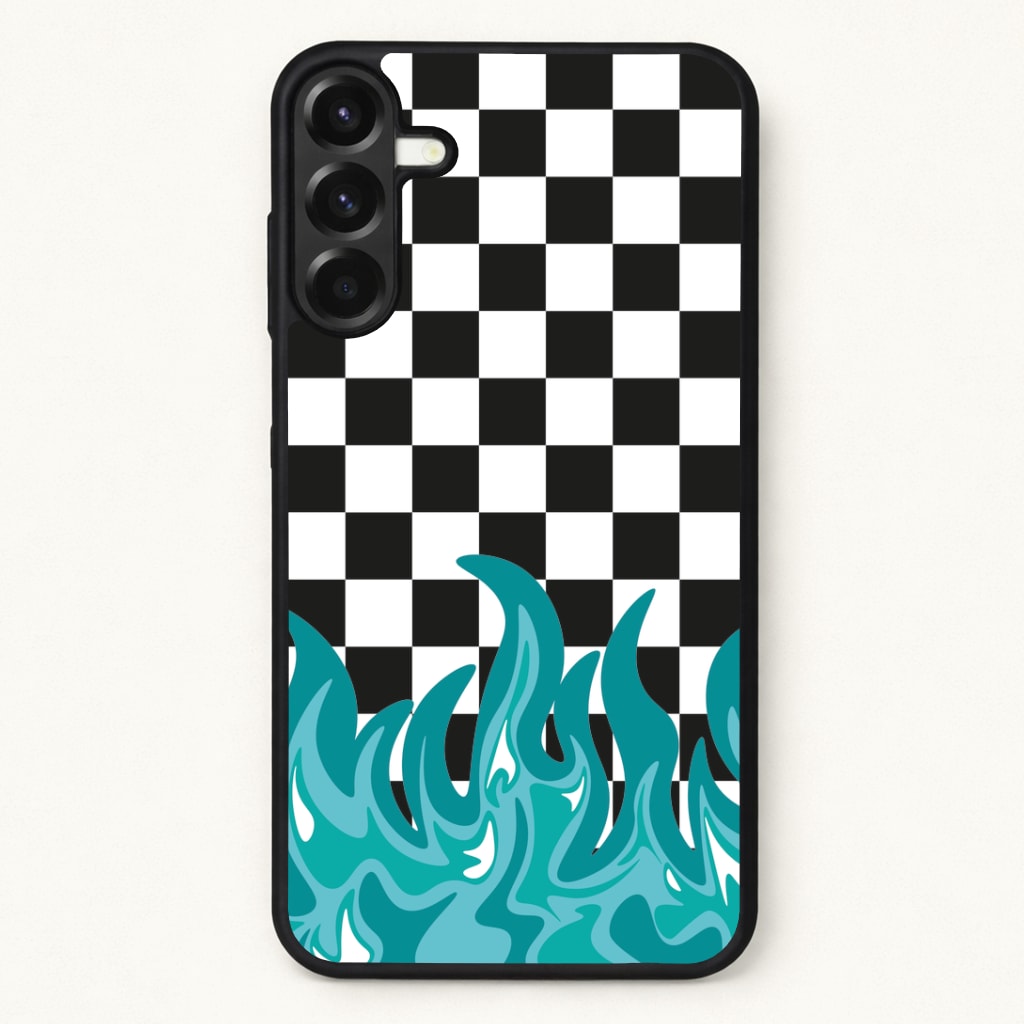 Blue Flame - Skate Aesthetic Phone Case for Galaxy A57