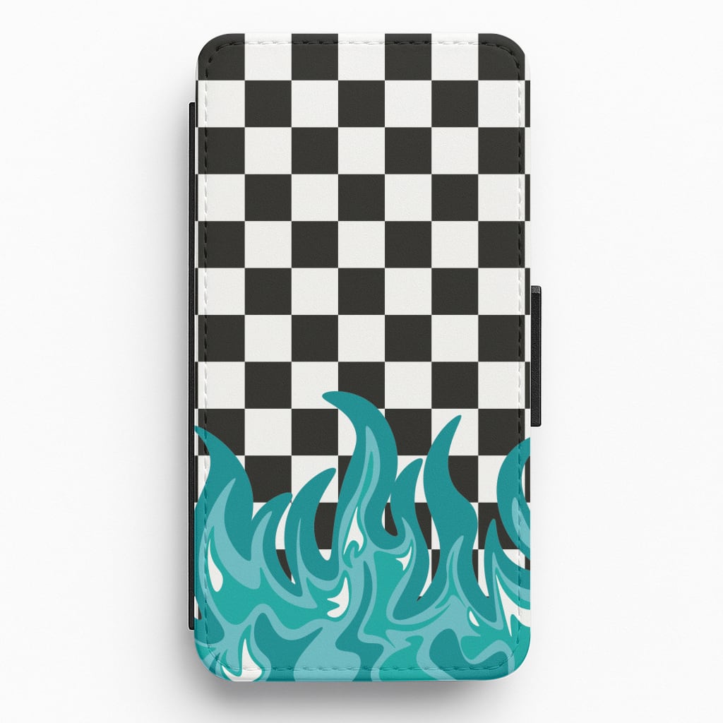 Blue Flame - Skate Aesthetic  Flip / Wallet Phone Case
