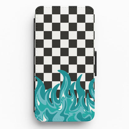 Blue Flame - Skate Aesthetic  Flip / Wallet Phone Case