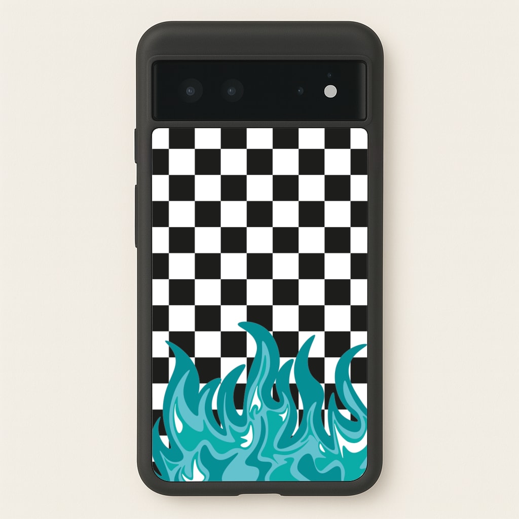 Blue Flame - Skate Aesthetic   - Skate Aesthetic Phone Case for Google Pixel 6