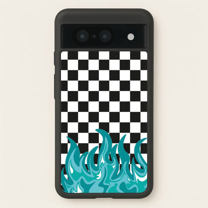 Blue Flame - Skate Aesthetic   - Skate Aesthetic Phone Case for Google Pixel 8