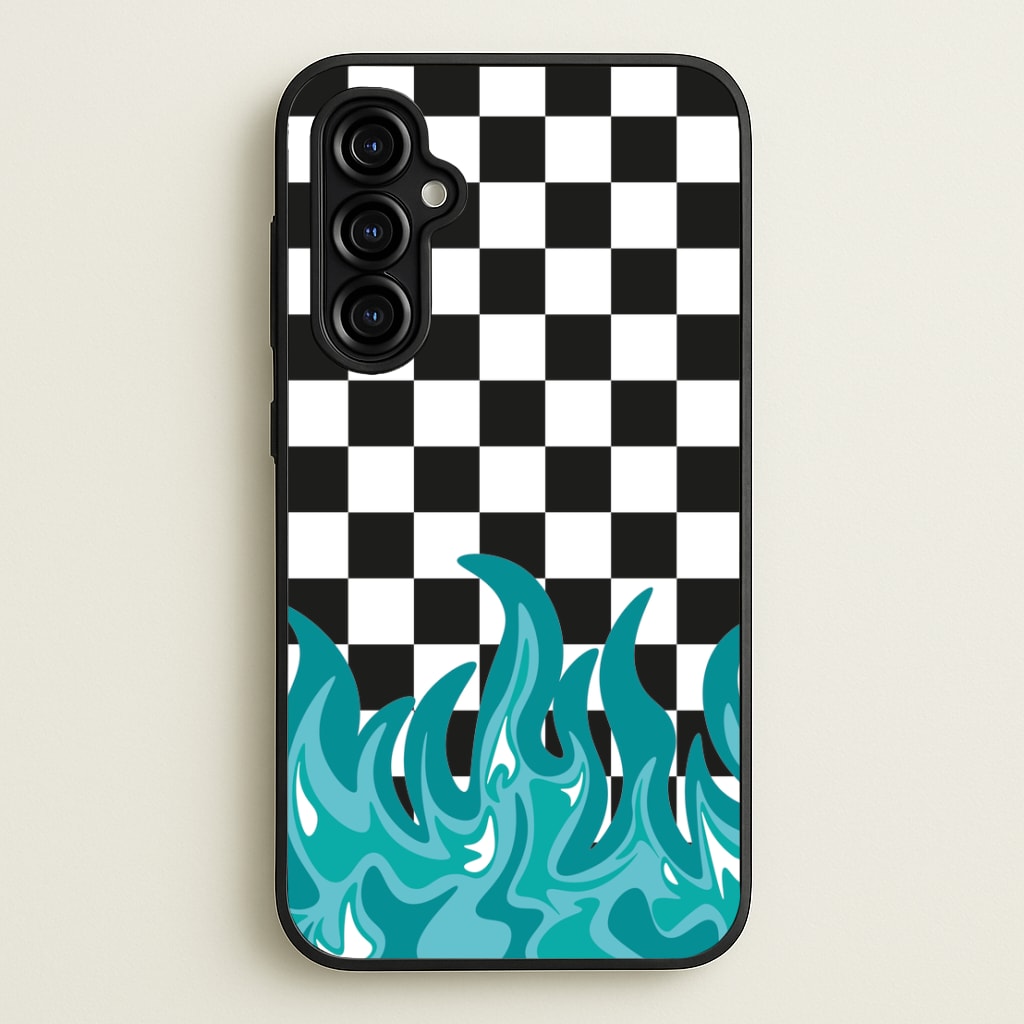 Blue Flame - Skate Aesthetic   - Skate Aesthetic Phone Case for Galaxy A54