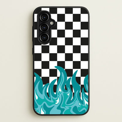 Blue Flame - Skate Aesthetic   - Skate Aesthetic Phone Case for Galaxy A54