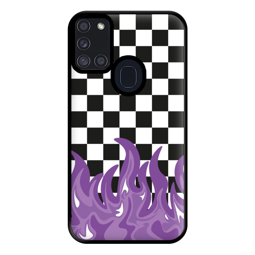 Purple Flame - Skate Aesthetic  Phone Case for Galaxy A21s