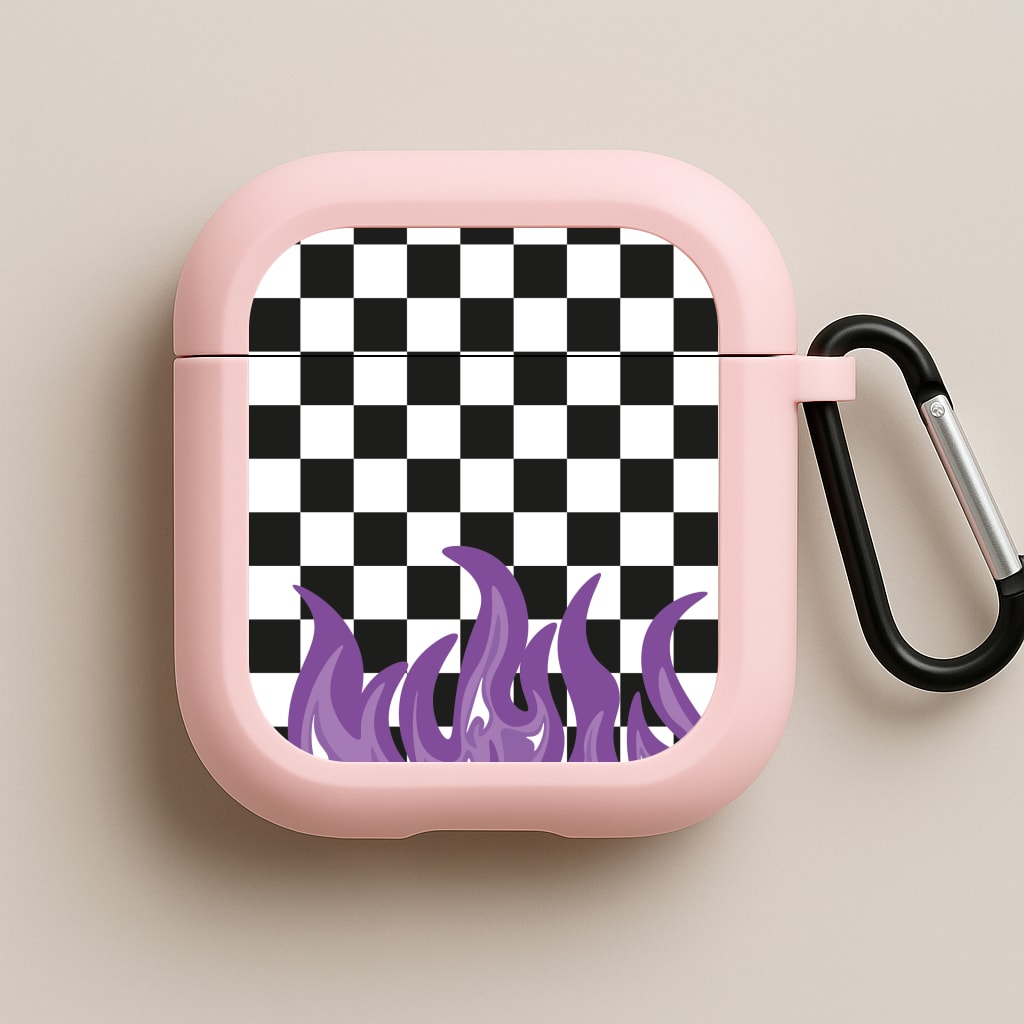 Purple Flame - Skate Aesthetic  Pink AirPods Case