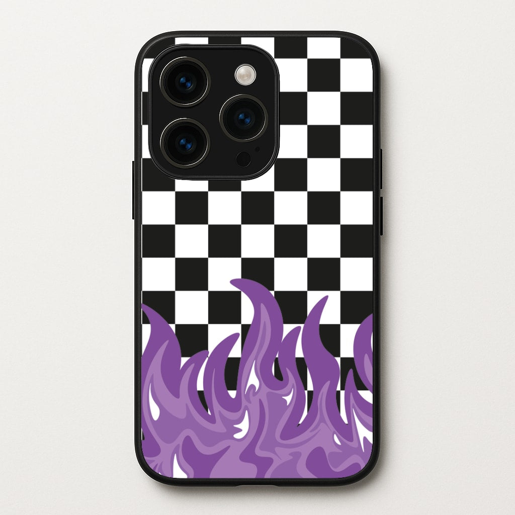 Purple Flame - Skate Aesthetic   - Skate Aesthetic Phone Case for iPhone 15 Pro