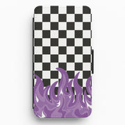 Purple Flame - Skate Aesthetic Flip / Wallet Phone Case 1