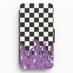 Purple Flame - Skate Aesthetic  Flip / Wallet Phone Case
