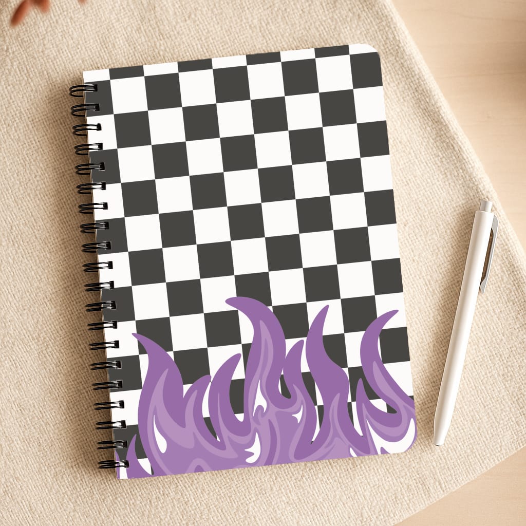 Purple Flame - Skate Aesthetic  Notepad