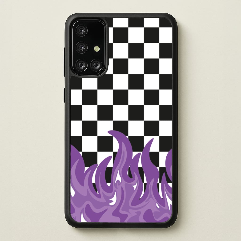 Purple Flame - Skate Aesthetic   - Skate Aesthetic Phone Case for Galaxy A71