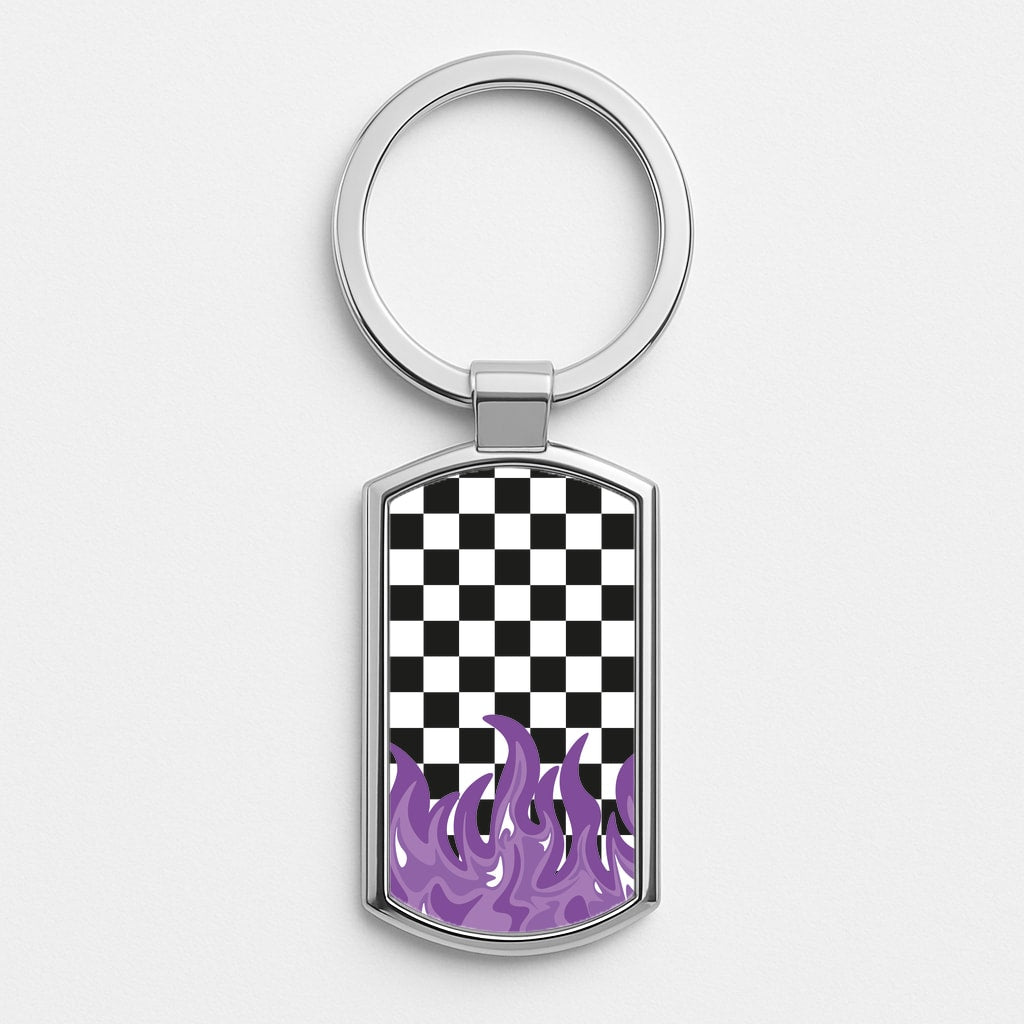 Purple Flame - Skate Aesthetic  Luxury Keyring