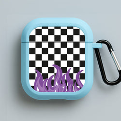 Purple Flame - Skate Aesthetic  Blue AirPods Case