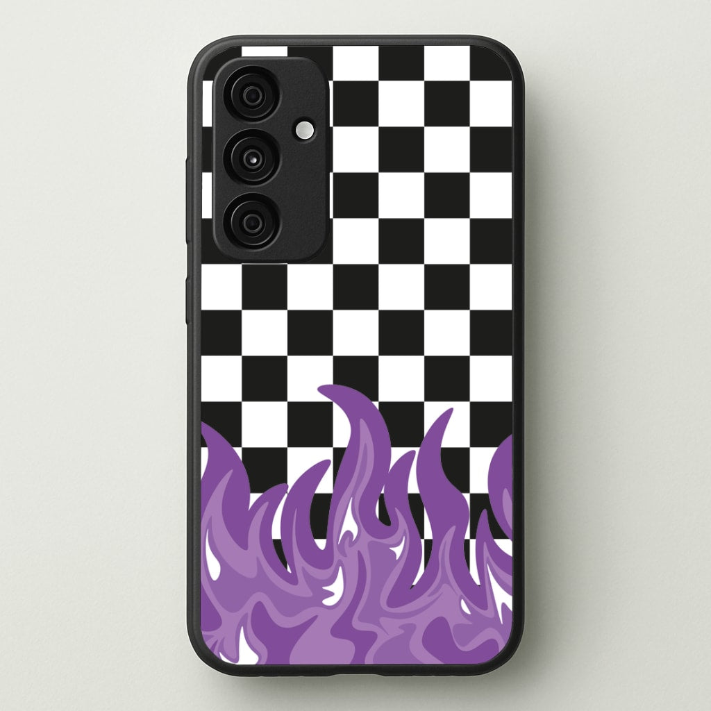 Purple Flame - Skate Aesthetic   - Skate Aesthetic Phone Case for Galaxy A55