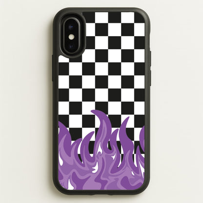 Purple Flame - Skate Aesthetic   - Skate Aesthetic Phone Case for iPhone X / XS