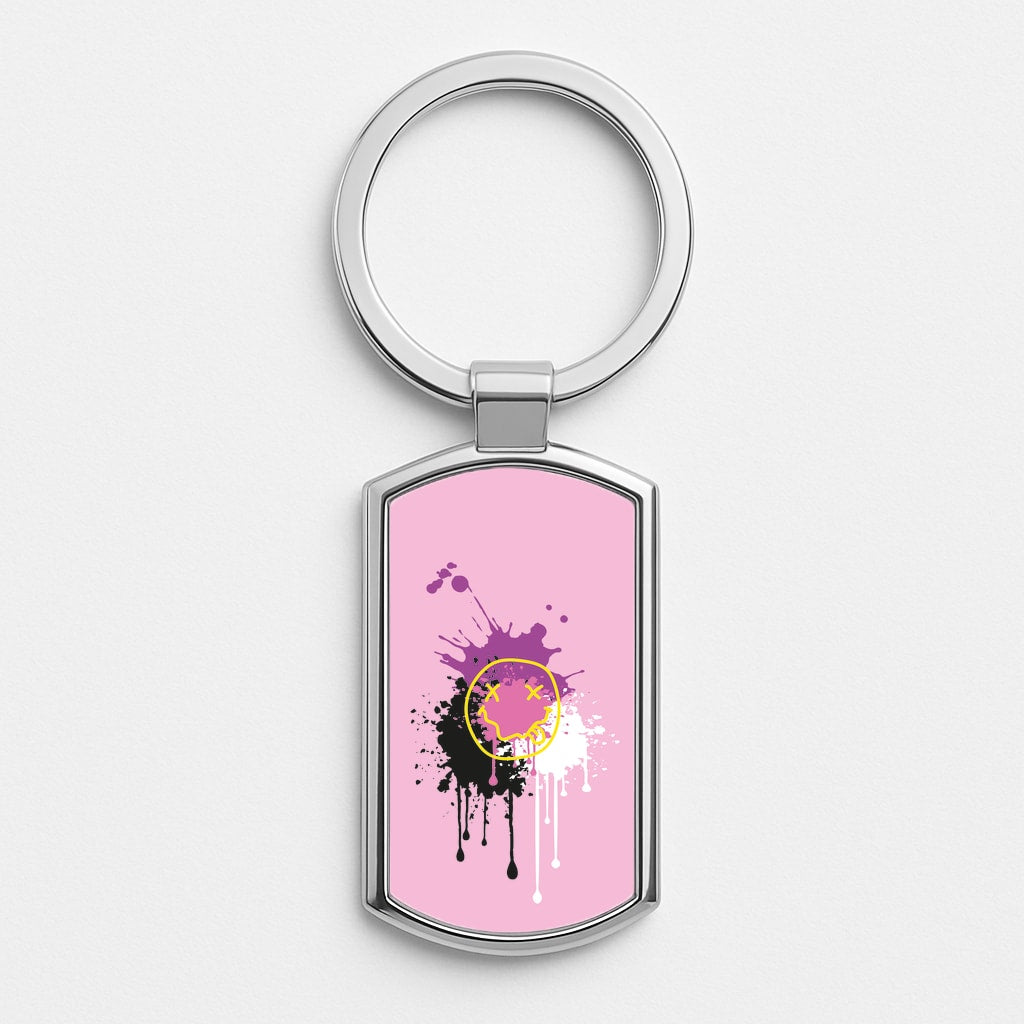 Pink Graffiti - Skate Aesthetic  Luxury Keyring
