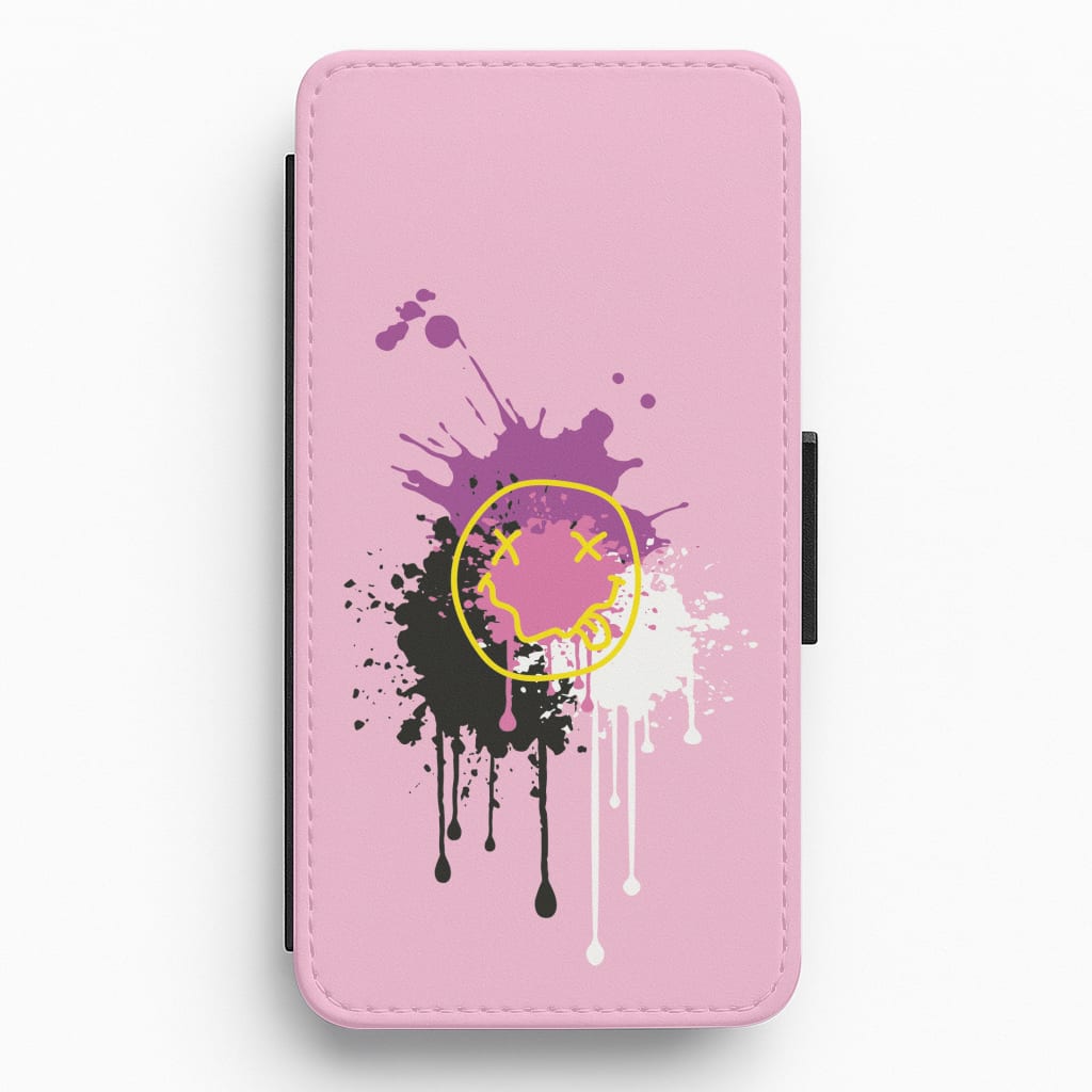 Pink Graffiti - Skate Aesthetic  Flip / Wallet Phone Case