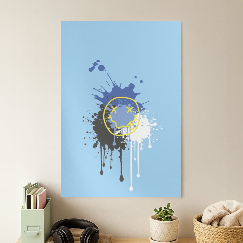 Blue Graffiti - Skate Aesthetic  Poster