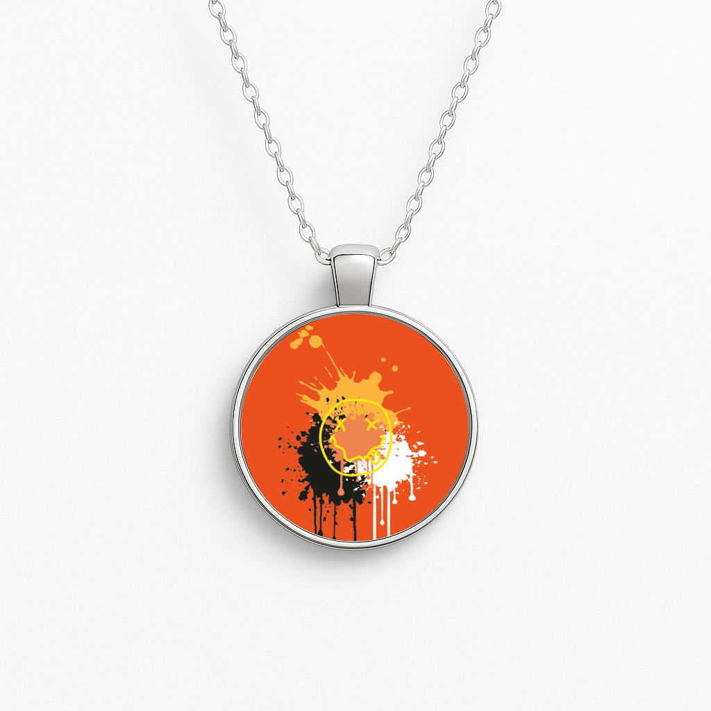 Orange Graffiti - Skate Aesthetic  Necklace