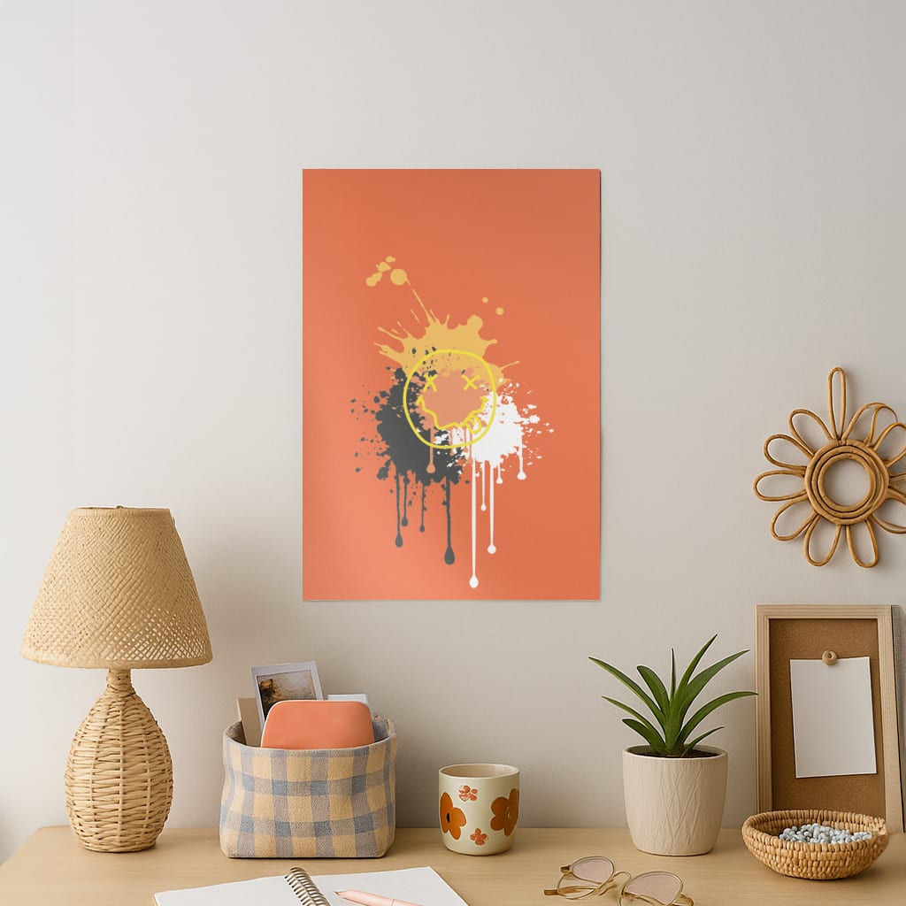 Orange Graffiti - Skate Aesthetic  Art Print