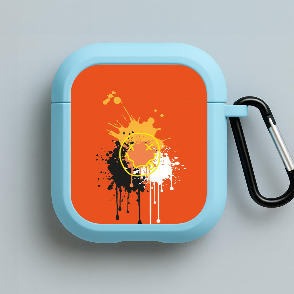 Orange Graffiti - Skate Aesthetic  Blue AirPods Case