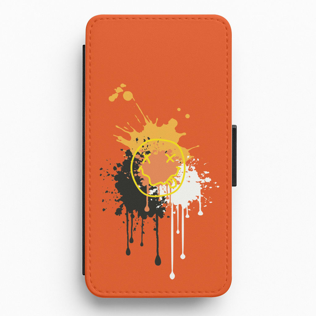 Orange Graffiti - Skate Aesthetic  Flip / Wallet Phone Case