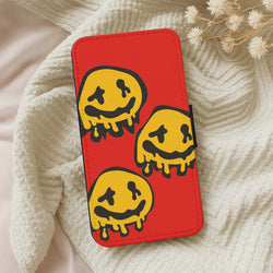 Dripping Smiley - Skate Aesthetic  Wallet Phone Case