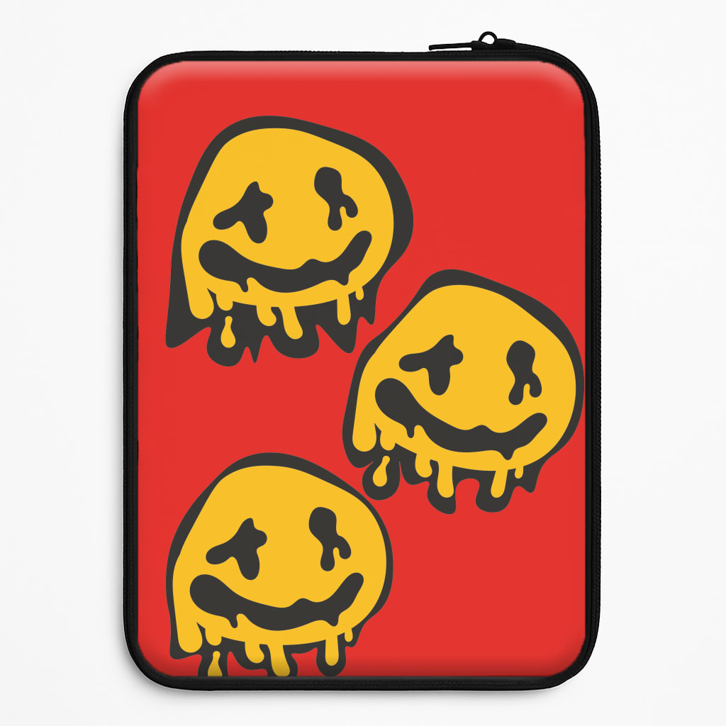 Dripping Smiley - Skate Aesthetic  Laptop Sleeve
