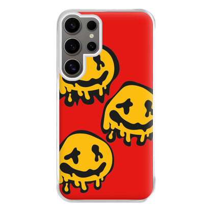 Dripping Smiley - Skate Aesthetic  Phone Case for Galaxy S24 Ultra