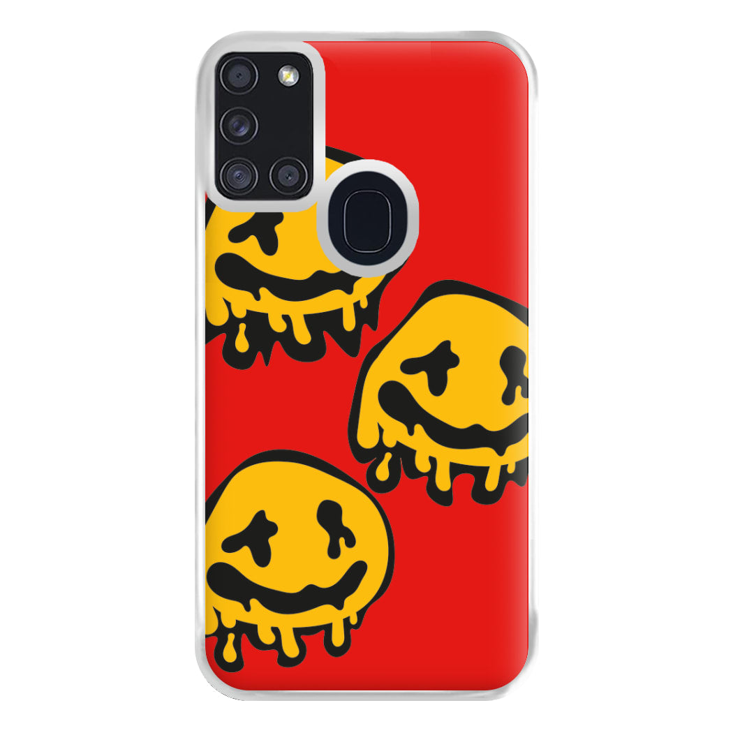 Dripping Smiley - Skate Aesthetic  Phone Case for Galaxy A21s