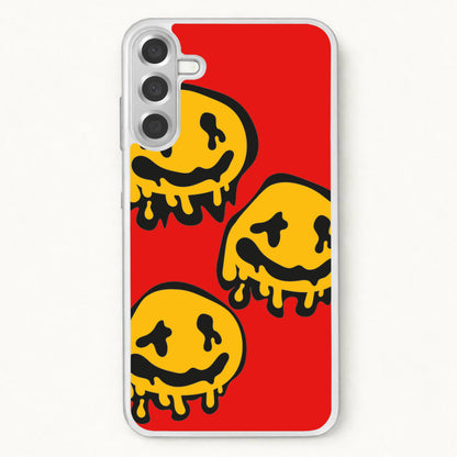 Dripping Smiley - Skate Aesthetic Phone Case for Galaxy A57