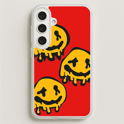 Dripping Smiley - Skate Aesthetic Phone Case for Galaxy S25FE