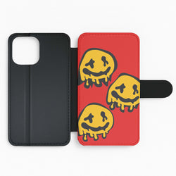 Dripping Smiley - Skate Aesthetic  Flip Phone Case