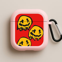 Dripping Smiley - Skate Aesthetic  Pink AirPods Case