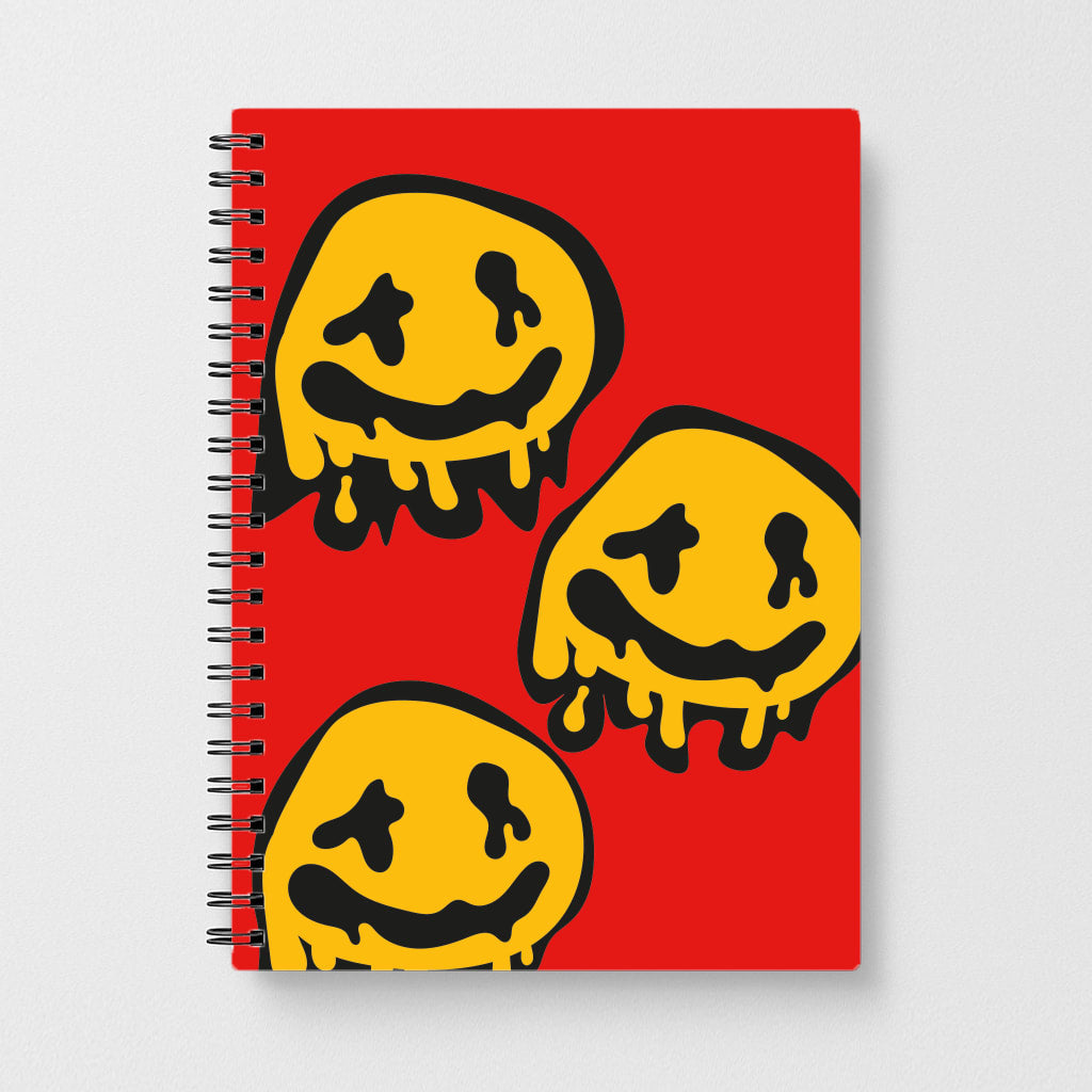 Dripping Smiley - Skate Aesthetic  Notebook