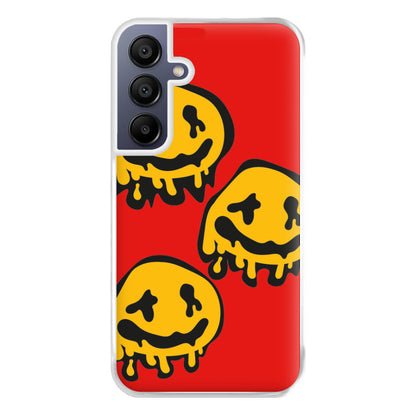 Dripping Smiley - Skate Aesthetic  Phone Case for Galaxy A16