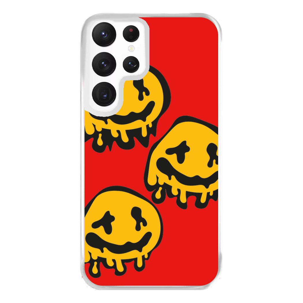 Dripping Smiley - Skate Aesthetic  Phone Case for Galaxy S22 Ultra