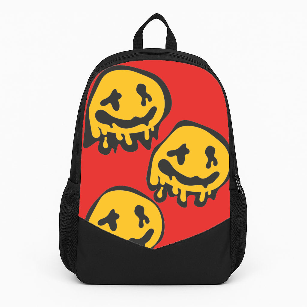 Dripping Smiley - Skate Aesthetic  Large Backpack