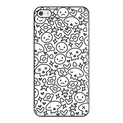 White Skulls - Skate Aesthetic  Phone Case for iPhone 5 / 5s / SE 2016