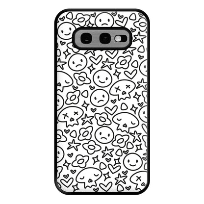 White Skulls - Skate Aesthetic  Phone Case for Galaxy S10e