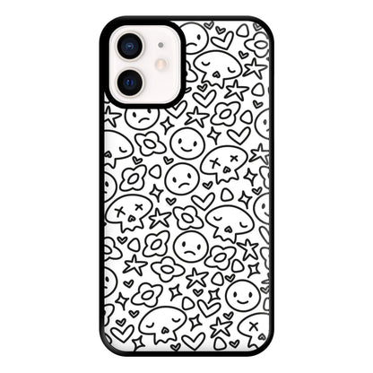 White Skulls - Skate Aesthetic  Phone Case for iPhone 13 Mini