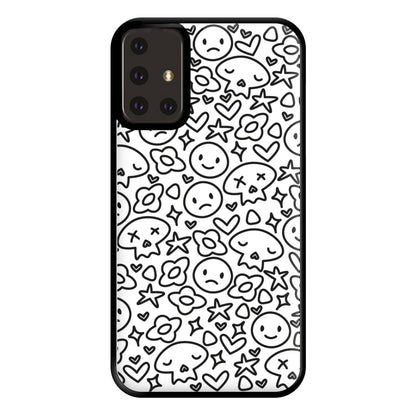 White Skulls - Skate Aesthetic  Phone Case for Galaxy A71