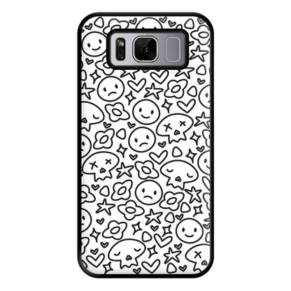 White Skulls - Skate Aesthetic  Phone Case for Galaxy S8 Plus