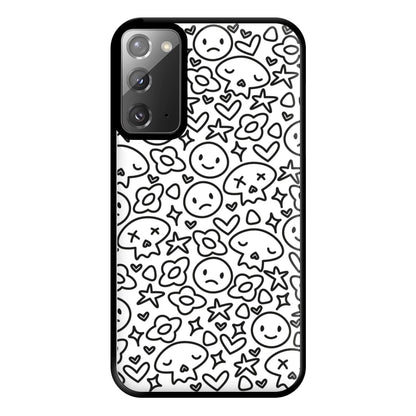 White Skulls - Skate Aesthetic  Phone Case for Galaxy Note 20 Ultra