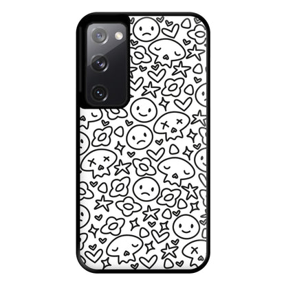 White Skulls - Skate Aesthetic  Phone Case for Galaxy S20FE