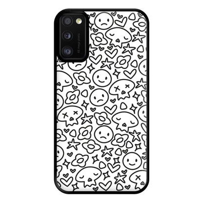 White Skulls - Skate Aesthetic  Phone Case for Galaxy A41