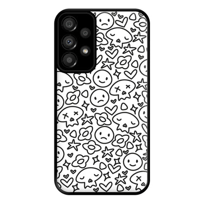 White Skulls - Skate Aesthetic  Phone Case for Galaxy A33