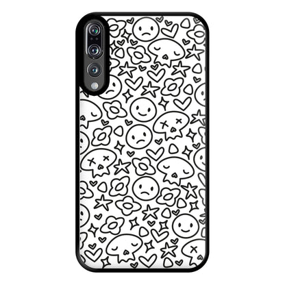 White Skulls - Skate Aesthetic  Phone Case for Huawei P20 Pro