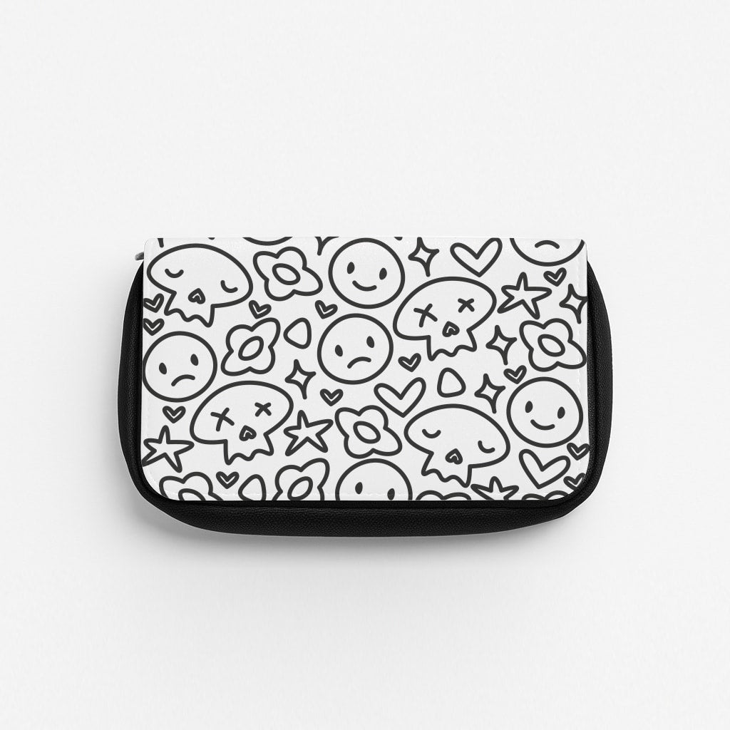 White Skulls - Skate Aesthetic  Pencil Case